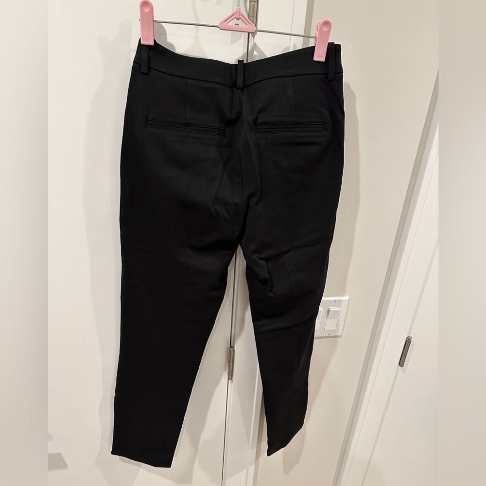 NWT Anine Bing Ian Ponte Slim-Leg Pant in Black | Size 4 - Picture 8 of 8